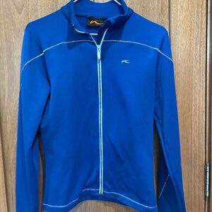 KJUS Girls Victory Stretch Jacket with Full Zipper/ Silver Stitching Size 12-14